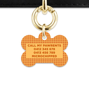 Bailey And Bone Pet ID Tag Waffles Pattern Pet Tag