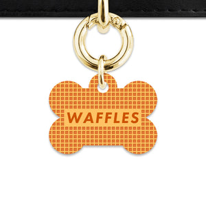 Bailey And Bone Pet ID Tag Waffles Pattern Pet Tag
