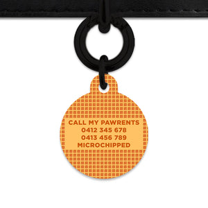 Bailey And Bone Pet ID Tag Waffles Pattern Pet Tag