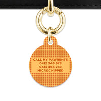 Bailey And Bone Pet ID Tag Waffles Pattern Pet Tag