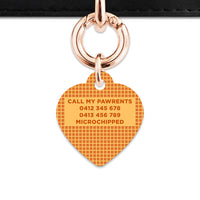 Bailey And Bone Pet ID Tag Waffles Pattern Pet Tag