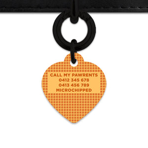 Bailey And Bone Pet ID Tag Waffles Pattern Pet Tag