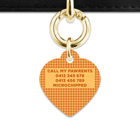 Bailey And Bone Pet ID Tag Waffles Pattern Pet Tag