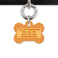 Bailey And Bone Pet ID Tag Waffles Pattern Pet Tag