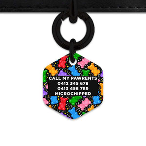 Bailey And Bone Pet ID Tags Black Gummy Bears Pet Tag