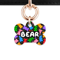 Bailey And Bone Pet ID Tags Bone / Rose Gold Black Gummy Bears Pet Tag