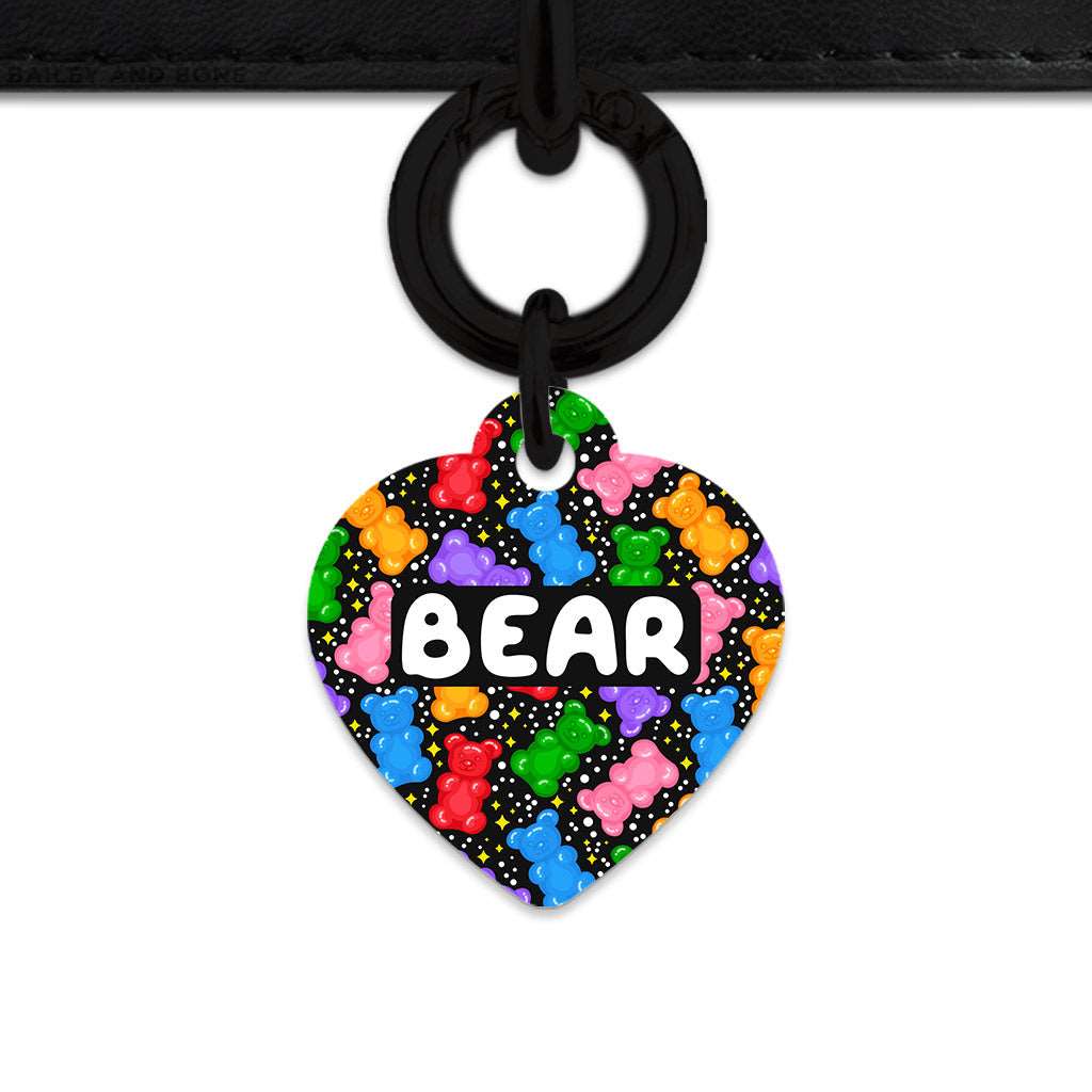 Bailey And Bone Pet ID Tags Heart / Black Black Gummy Bears Pet Tag