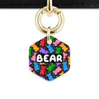 Bailey And Bone Pet ID Tags Hexagon / Gold Black Gummy Bears Pet Tag