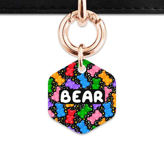 Bailey And Bone Pet ID Tags Hexagon / Rose Gold Black Gummy Bears Pet Tag