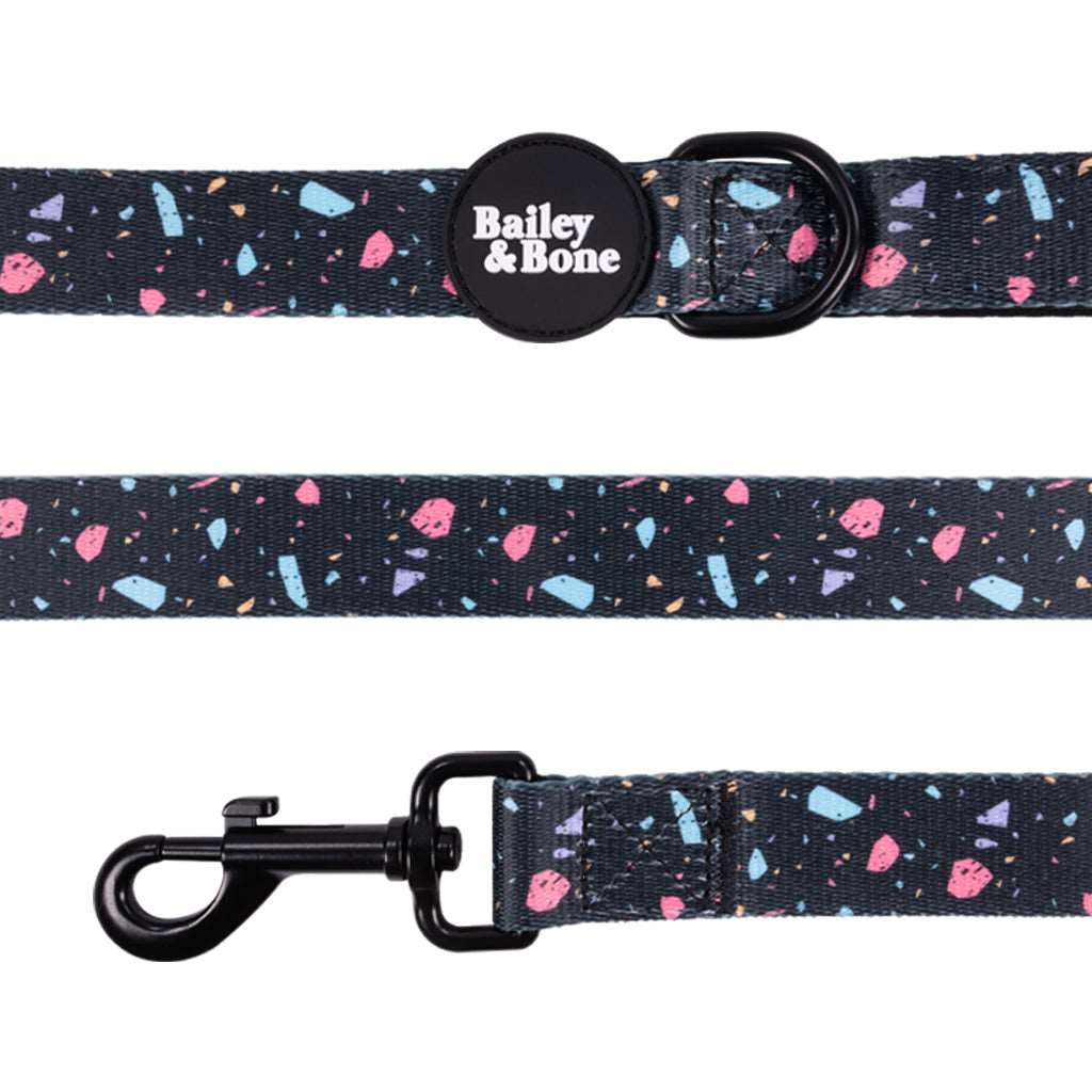 Bailey And Bone Pet Leads Black Pastel Terrazzo Lead