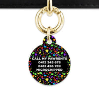 Bailey And Bone Pet Tag Black Rainbow Terrazzo Pet Tag