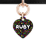 Bailey And Bone Pet Tag Black Rainbow Terrazzo Pet Tag