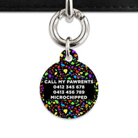 Bailey And Bone Pet Tag Black Rainbow Terrazzo Pet Tag
