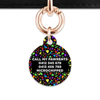 Bailey And Bone Pet Tag Black Rainbow Terrazzo Pet Tag