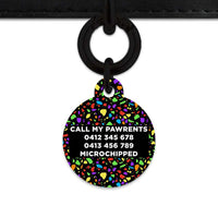 Bailey And Bone Pet Tag Black Rainbow Terrazzo Pet Tag