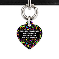 Bailey And Bone Pet Tag Black Rainbow Terrazzo Pet Tag