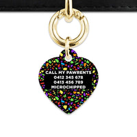 Bailey And Bone Pet Tag Black Rainbow Terrazzo Pet Tag