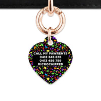 Bailey And Bone Pet Tag Black Rainbow Terrazzo Pet Tag