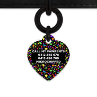 Bailey And Bone Pet Tag Black Rainbow Terrazzo Pet Tag