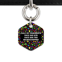 Bailey And Bone Pet Tag Black Rainbow Terrazzo Pet Tag