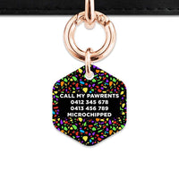 Bailey And Bone Pet Tag Black Rainbow Terrazzo Pet Tag