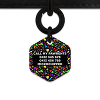 Bailey And Bone Pet Tag Black Rainbow Terrazzo Pet Tag
