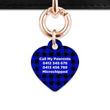 Bailey And Bone Pet Tag Blue Plaid Pet Tag