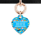 Bailey And Bone Pet Tag Blue Sushi Pattern Pet Tag