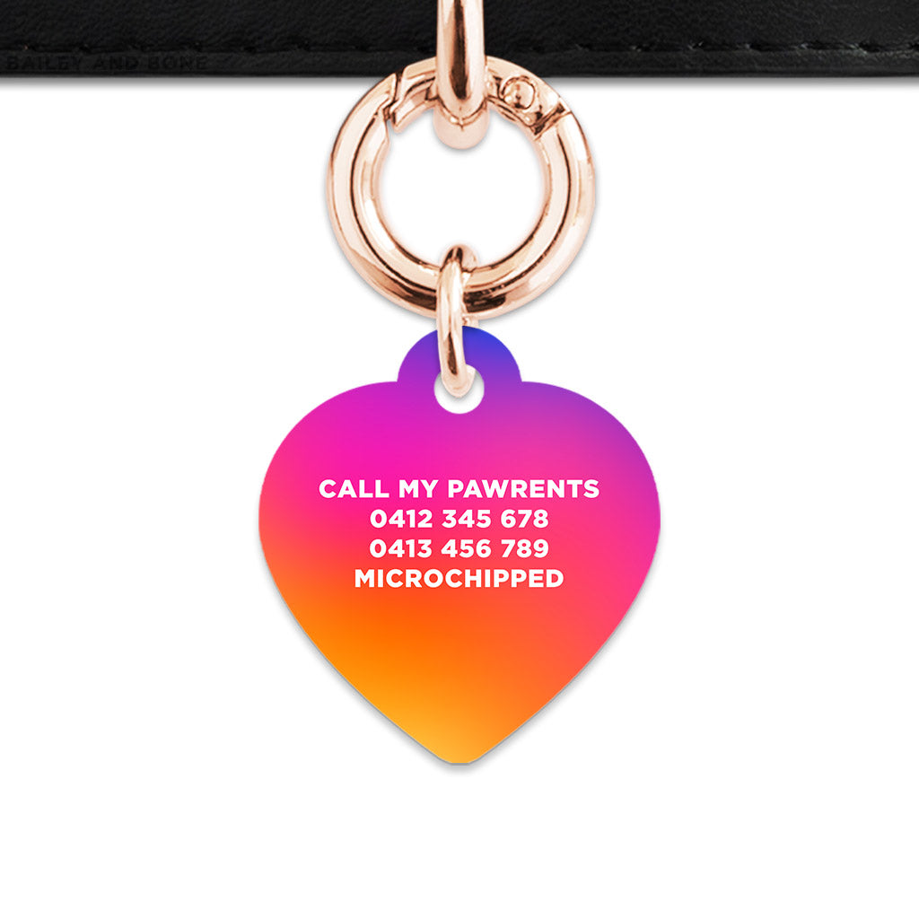 Bailey And Bone Pet Tag Sunset Gradient Pet Tag