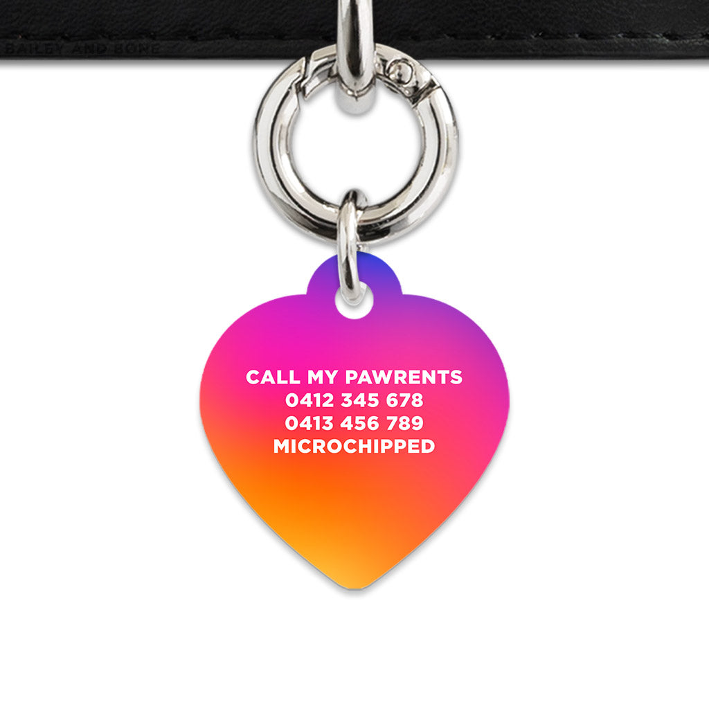 Bailey And Bone Pet Tag Sunset Gradient Pet Tag