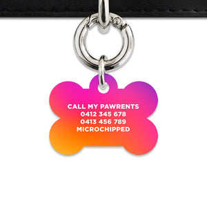 Bailey And Bone Pet Tag Sunset Gradient Pet Tag