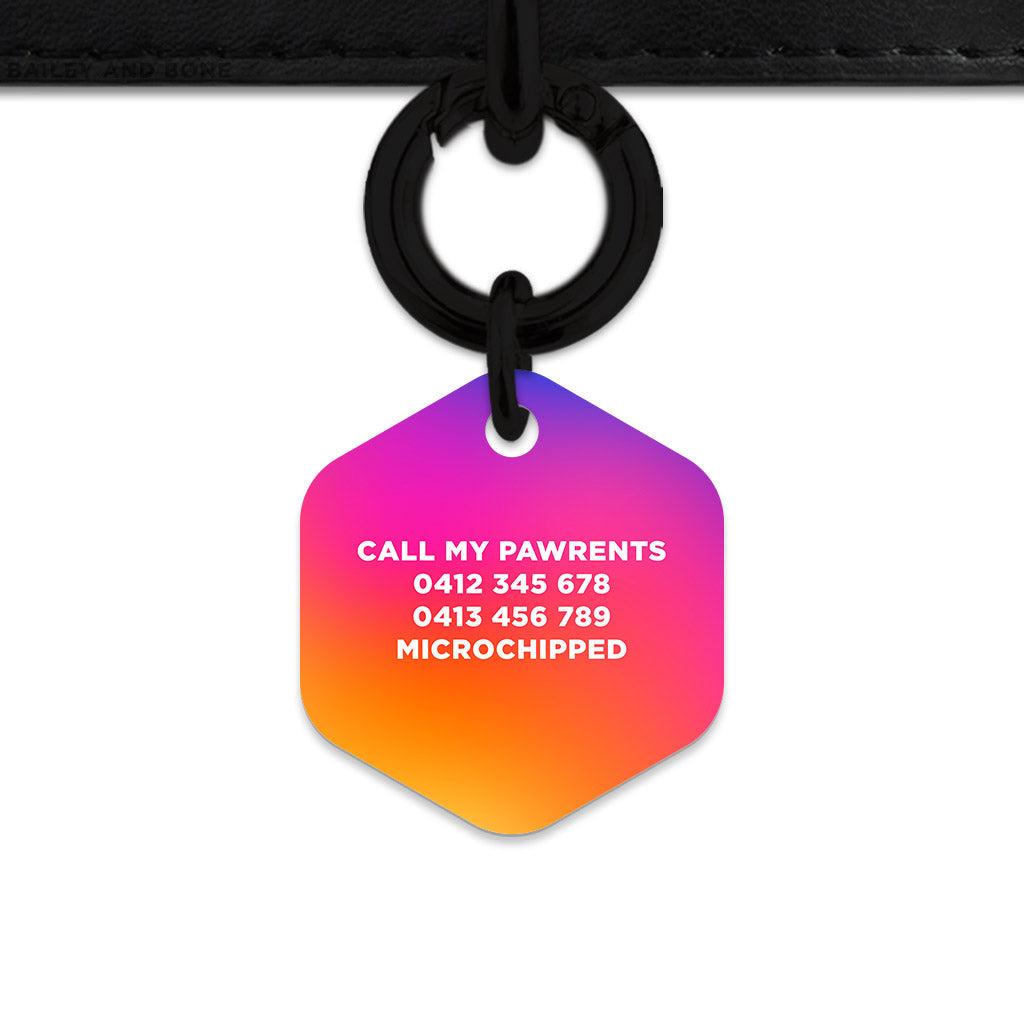 Bailey And Bone Pet Tag Sunset Gradient Pet Tag