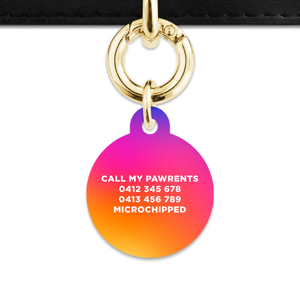 Bailey And Bone Pet Tag Sunset Gradient Pet Tag