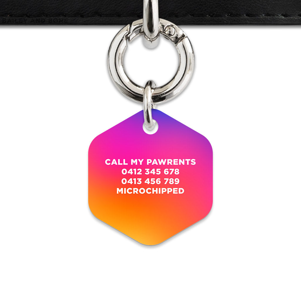 Bailey And Bone Pet Tag Sunset Gradient Pet Tag