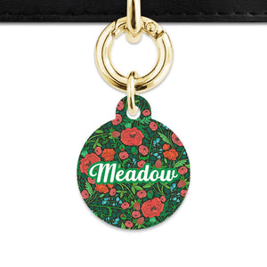 Bailey And Bone Pet Tag Wild Garden Poppies Pet Tag