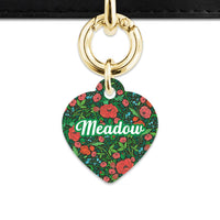 Bailey And Bone Pet Tag Wild Garden Poppies Pet Tag