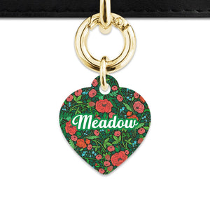 Bailey And Bone Pet Tag Wild Garden Poppies Pet Tag