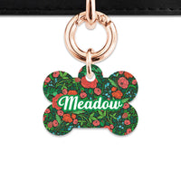 Bailey And Bone Pet Tag Wild Garden Poppies Pet Tag
