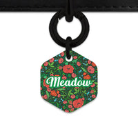 Bailey And Bone Pet Tag Wild Garden Poppies Pet Tag