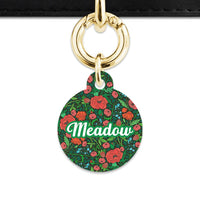 Bailey And Bone Pet Tag Wild Garden Poppies Pet Tag