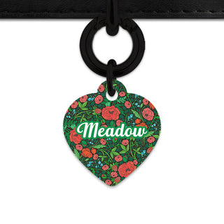 Bailey And Bone Pet Tag Wild Garden Poppies Pet Tag