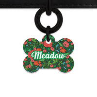 Bailey And Bone Pet Tag Wild Garden Poppies Pet Tag