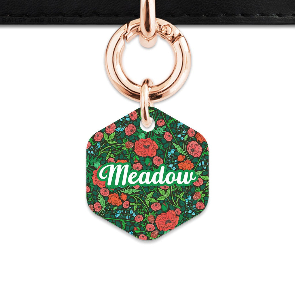 Bailey And Bone Pet Tag Wild Garden Poppies Pet Tag