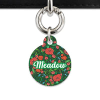 Bailey And Bone Pet Tag Wild Garden Poppies Pet Tag