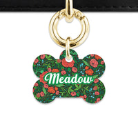 Bailey And Bone Pet Tag Wild Garden Poppies Pet Tag