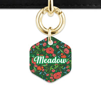 Bailey And Bone Pet Tag Wild Garden Poppies Pet Tag