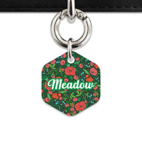 Bailey And Bone Pet Tag Wild Garden Poppies Pet Tag