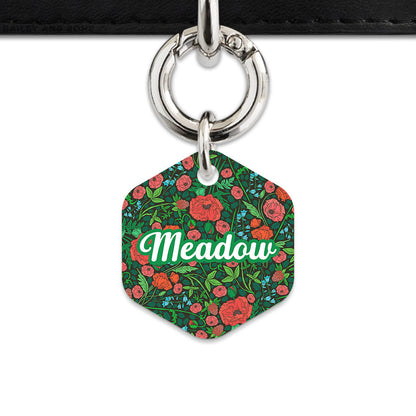 Bailey And Bone Pet Tag Wild Garden Poppies Pet Tag