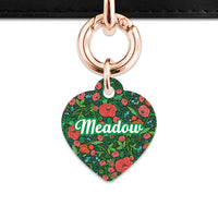 Bailey And Bone Pet Tag Wild Garden Poppies Pet Tag