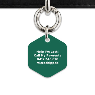 Bailey And Bone Pet Tag Wild Garden Poppies Pet Tag